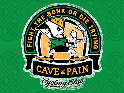 Cave of Pain bike bonk cave club crest cycling irish pain seal twin six