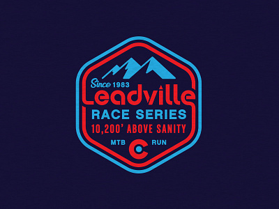 Leadville Race Series lockup 1983 badge colorado hexagon leadville mountain race thicklines vintage