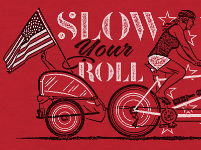 Twin Six / Slow Your Roll T america american burley flag peace tandem trailer twin six usa