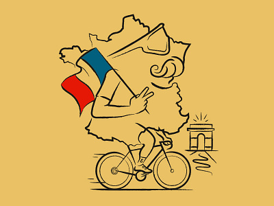 Vive le Tour T bicycle bike champselysees cycling design flag france french illustration monoweight peace race riding t shirt tdf tour de france tshirt twinsix viveletour