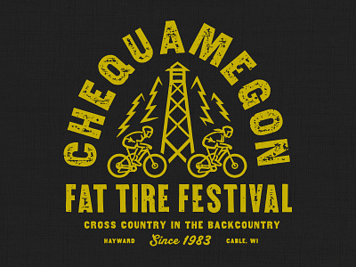 Chequamegon Fat Tire Festival T 2018 bike chequamegon cycling firetower graphic tshirt