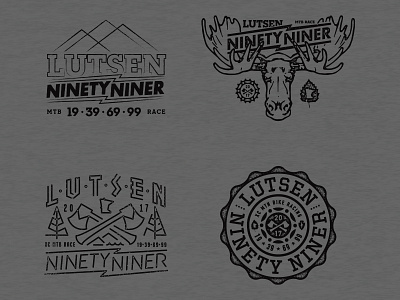 Lutsen NINETY NINER graphics bicycle bike cycling design illustration race t shirt