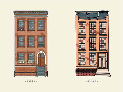 B R O W N S T O N E brownstone building design digital illustration illustration procreate texture