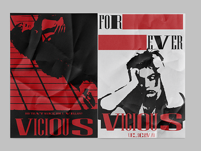 "Vicious" Inspired Posters design graphic design illustration