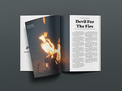 "Devil For The Fire" Magazine Concept B branding design graphic design