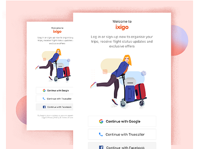 Log In Illustration flights illustration ixigo