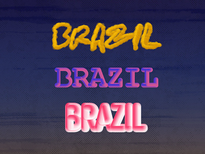 Brazil brazil custom exploration photoshop typeface typography