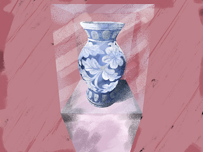 Vase In The Museum art history illustration museum texture vase