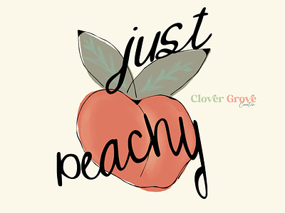 Just Peachy graphic design illustration peach peachy vector