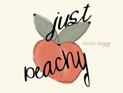 Just Peachy graphic design illustration peach peachy vector