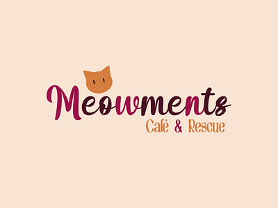 Meowments - Cafe & Rescue branding design fictionalcompany graphic design logo