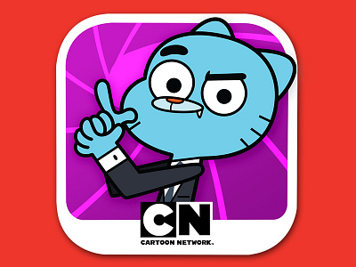Agent Gumball iOS App Icon adventure time app icon branding cartoon network icon icon design illustration ios icon