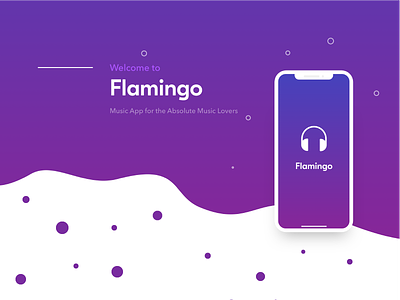 Flamingo - Music App animation app branding design flat icon illustration interaction typography ui uiux ux