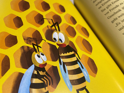 Children's book illustration 1 affinity designer affinitydesigner bee book cartoon illustration