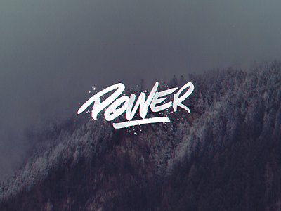 'POWER' lettering work.