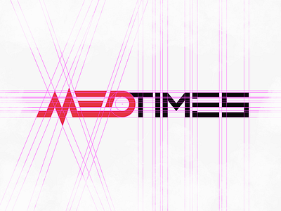 MEDtimes - Branding project. digital grid guides logo logotype magazine medicine red type