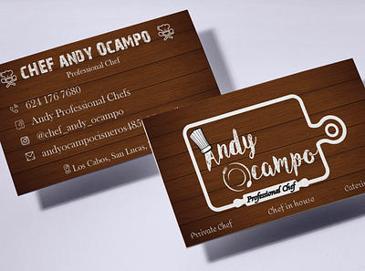 Chef Andy | Business card mockup animation branding design graphic design illustration logo motion graphics ui ux vector