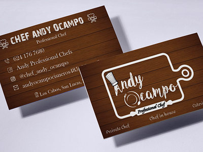 Chef Andy | Business card mockup