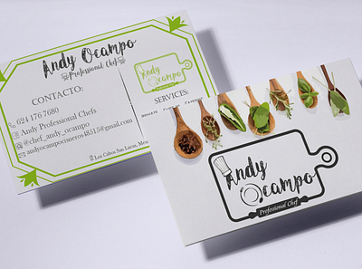 Chef Andy | business card mockup2 animation branding design graphic design illustration logo motion graphics ui ux vector