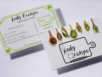 Chef Andy | business card mockup2