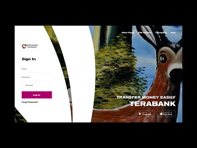 Terabank | Sign In Page animation bank boldmonkey georgia sign in ui ui design web design webpage website