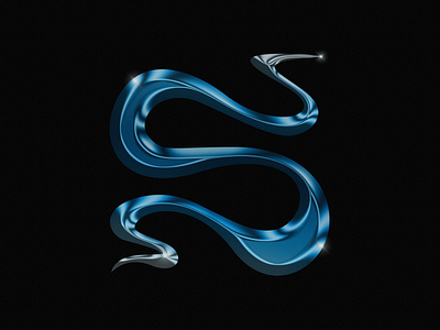 S letter boldmonkey branding chrome illustraion logo s snake typogaphy