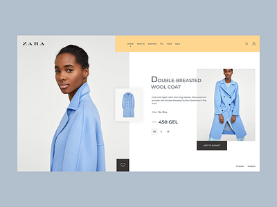 Sky Blue design dress ecommerce fashion georgia shop ui ux web zara