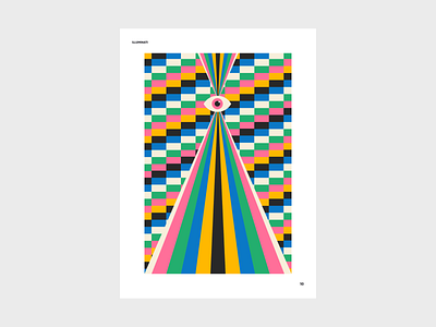 Illuminati colors palette eye geometric graphic design illuminati poster rainbow shapes square