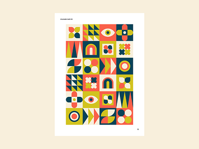 Colours 311 abstract colors palette eye forms geometric poster poster art shapes squares