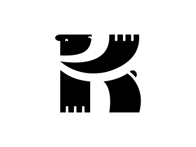 Key Bear bear branding key letter logo negativespace shape typogaphy