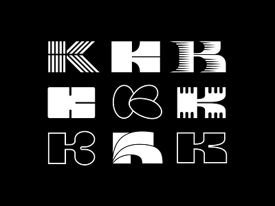 K Exploration branding letter logo shape typography