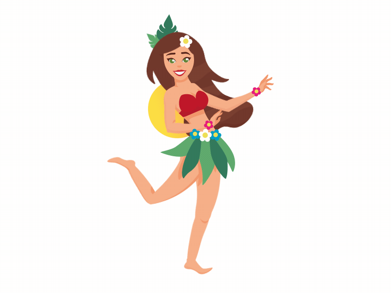 Hawaiian girl by Vlad Dmitrishin on Dribbble