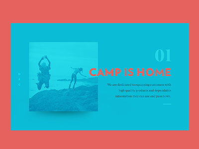 Camp Is Home clarendon design futura landing page ui ux verlag web