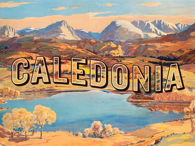 Caledonia caldonia font poster scotland type vintage