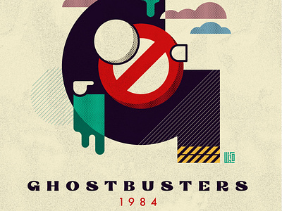 Graphic Movies | Ghostbusters 1980s 80s abstract design ghostbusters illustration minimalism poster poster design retro retrowave