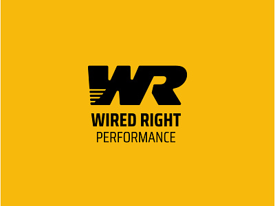 Wired Right Performance Logo athletic athletic logo bold logo ligature sports sports brand sports design sports logo