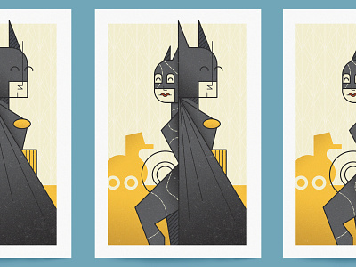 Batman Returns (Pop Art Print) batman batman returns midcentury pop art poster design print design surface design