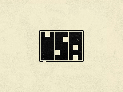 USA Logo Type identity logo minimalism retro united states usa