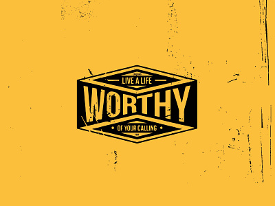 Worthy of Your Calling badge bible bible verse logo quote retro