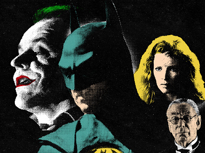 Batman (1989 Poster) 1980s 80s batman grunge halftone retro screenprint