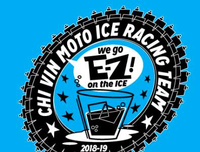 EZ on the ICE Race Team logo branding design illustration vector