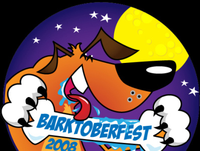 Barktoberfest character design Fundraising Button character design design illustration lettering vector
