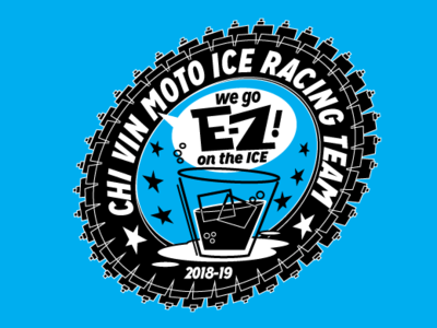 ChiVinMoto Ice Racing Team logo W.I.P illustration logo motorcycle motorsports patch racing vector