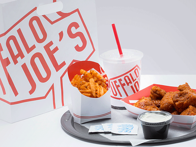 Buffalo Joe's Branding branding evanston fast food logo packaging vintage logo wings