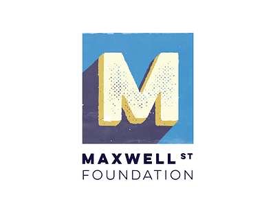 Logo for Maxwell St Foundation chicago foundation hand painted logo maxwell st square vintage