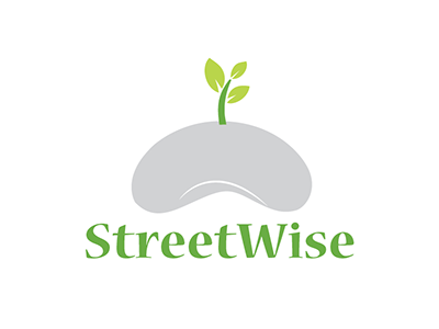 Logo concept for StreetWise chicago cloud gate green growth logo streetwise the bean