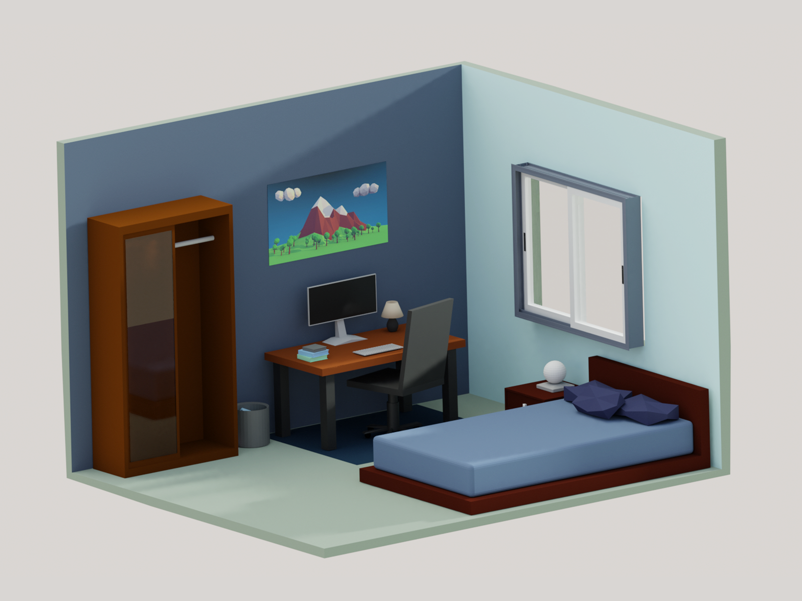 Low Poly : My First 3d : Designed In Blender By Ashim Adhikari On Dribbble