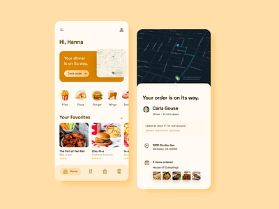 Food Delivery App app design food food and drink food app food illustration foodie mobile app mobile ui product product design typography ui ux vector