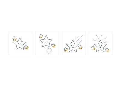 Stars with expression animation app design expression package icon icon design illustration illustration design illustrator star state success user interface ux website