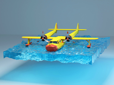 Low poly float seaplane (Tale Spin)